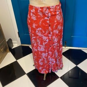 Ladies button up full length skirt, size M by Chelsea & Theodore